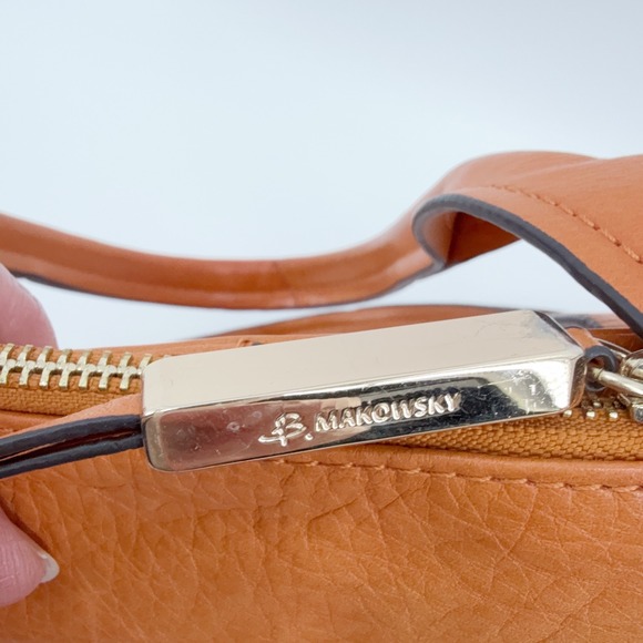 B. Makowsky Dunaway Glove Leather Tote Nutmeg Leather Hobo Shoulder Bag Gift - Picture 14 of 16